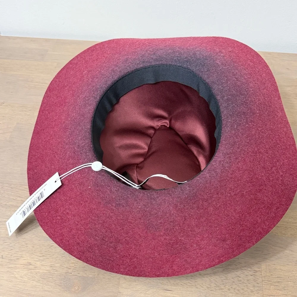 Trina Turk Burgundy and Black Wool Hat - Picture 9 of 15